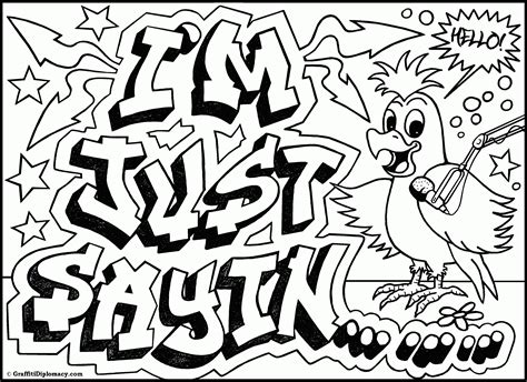 Graffiti Coloring Page Coloring Home