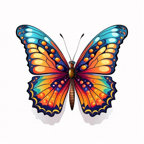 Premium Ai Image Colorful Butterflies Captivating Palette