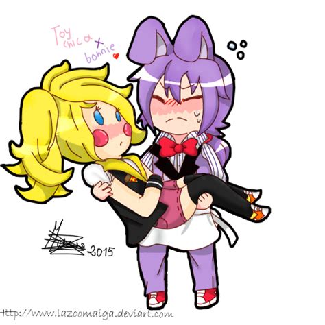 Bonnie X Toy Chica By Lazoomaiga On Deviantart