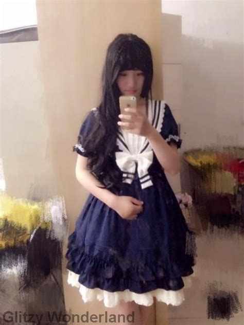 Sailor Lolita Dress OP Japanese Uniform Sweet Classic Cosplay Custom Size NWT