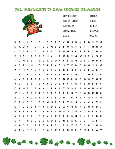 No registration needed to make free, professional looking crossword puzzles! St Patrick's Day Crossword Puzzle Printable | Printable ...