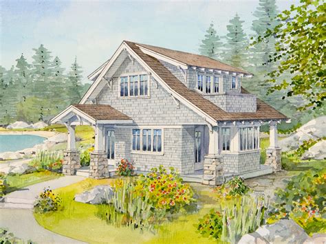 Two story small cottage floor plans & design concept. Live Large in a Small House with an Open Floor Plan ...