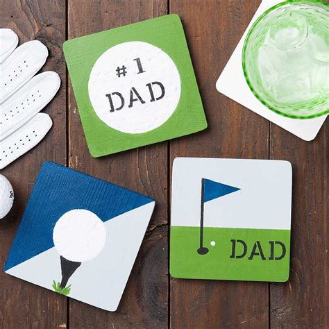 Fun Craft Project Diy Golf Coasters For Fathers Day Diy Ts For Mom