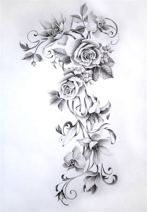 flower sleeve tattoo by Nevaart | Sleeve tattoos, Sleeve ...