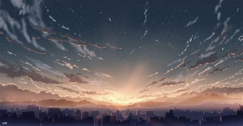 Anime Sunset Hd Wallpaper By Ldm
