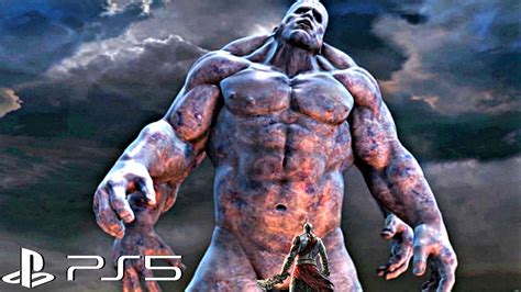 Kratos Vs Atlas Titan Boss Fight Scene God Of War K Ultra Hd Youtube