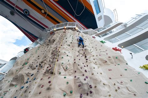 Rock Climbing Wall On Royal Caribbean Allure Of The Seas Cruise Ship