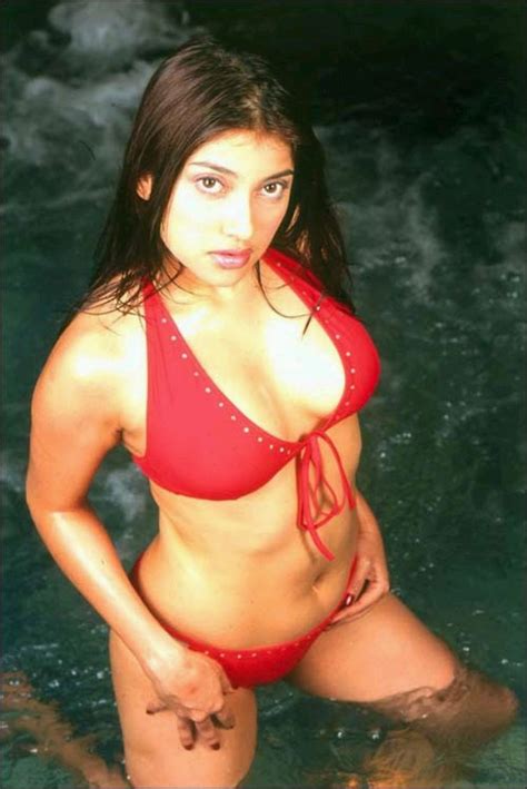Lingerie And Swimsuit Models Sarah Azhari On Red Bikini
