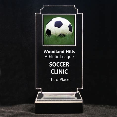Retro Soccer Acrylic Full Color Trophy Soccer Ball