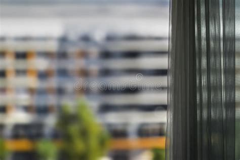Blurred View Of Building From The Window Stock Photo Image Of House