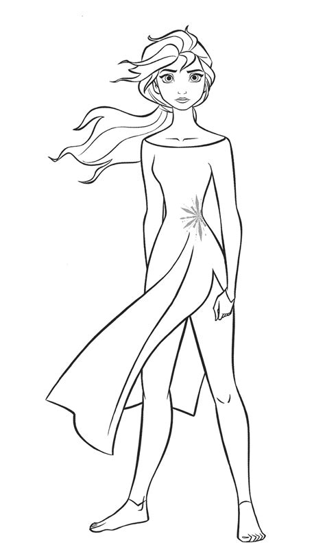 New Frozen 2 coloring pages with Elsa - YouLoveIt.com