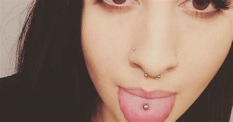 My Facial Piercings Both Nostrils Septum And Tongue Imgur