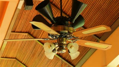 Download ceiling fan images and photos. Ceiling Fan Made of Wood Stock Footage Video (100% Royalty ...
