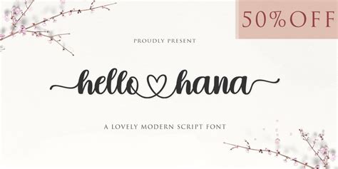 Hello Hana Script Font Webfont And Desktop Myfonts