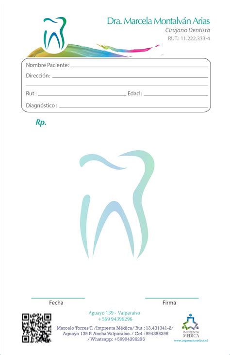 Recetario Dentista 016 Dentista Cirujano Dentista Logo De Odontologia