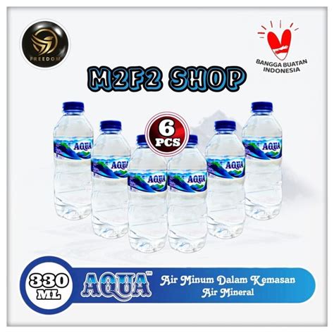 Jual Air Mineral Aqua Botol Mini Pet 330 Ml Kemasan 6 Pcs Di Lapak