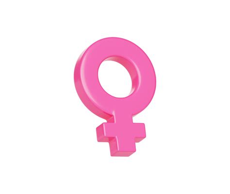 Female Gender Symbols Girl Or Women Sign 3d Background Illustration