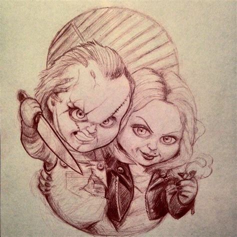 Chucky coloring pages from chibi chucky and tiffany by sonicshadowlover13 on deviantart. Pin de Torres ink en skull en 2019 | Bocetos tatuajes ...