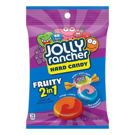 Jolly Rancher 2 In 1 Fruit Flavored Hard Candy Bag 65 Oz