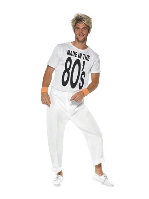 Made In The 80s Mens Costume Adult 1980s Fancy Dress Costumes