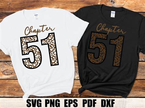 Chapter 51 Years 51st Birthday Fifty One Svg Leopard Print Etsy