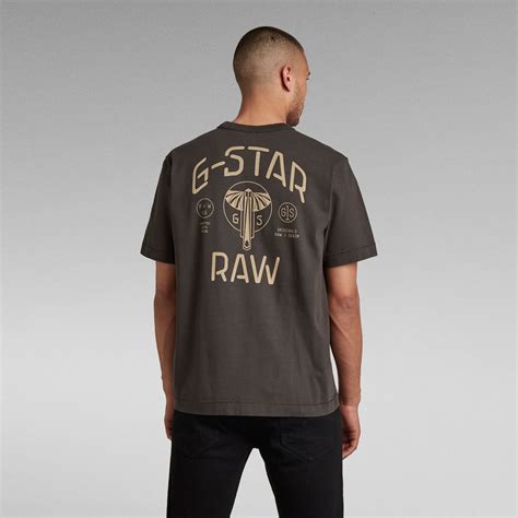 Back Logo Loose T Shirt Grey G Star Raw®
