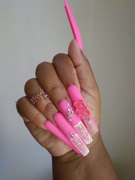 Pink Extendo Press On Nails Etsy