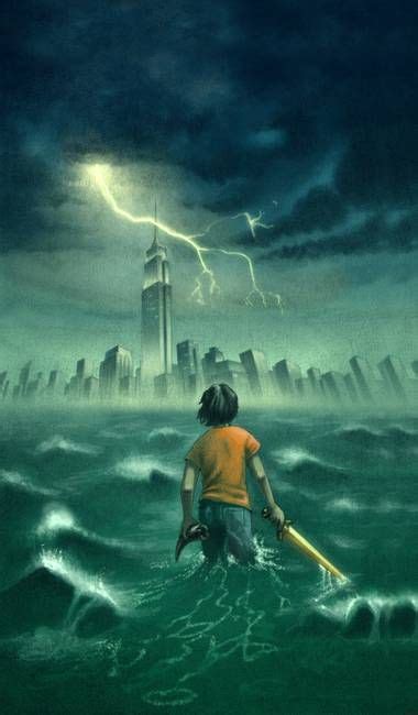 The Lightning Thief Percy Jackson Book Cover By John Rocco Percy