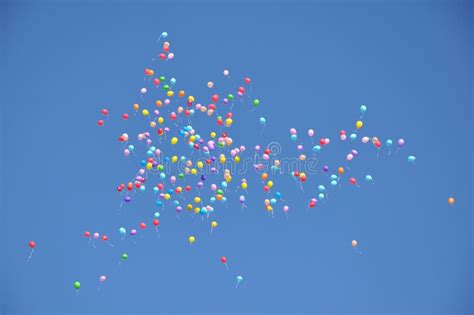 Balloons In The Blue Sky Stock Photo Image Of Wedding 17352854