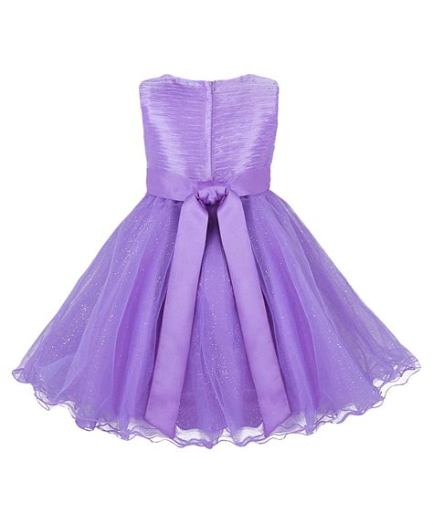 Girls Tulle Party Dress Bow Detail Flower Girl Wedding Pageant