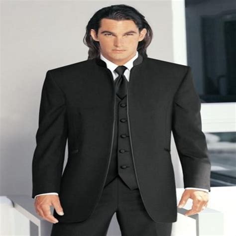 Handsome Classic Custom Made Black Wedding Suits For Men Groom Suit Three Piece Mens Suits Slim