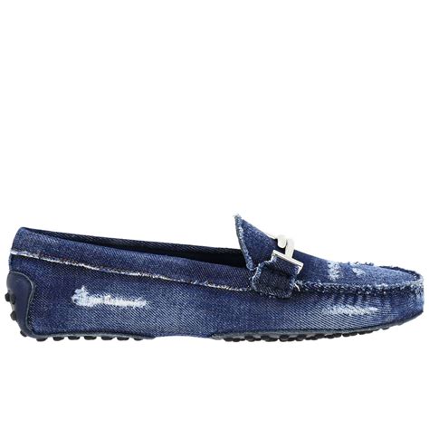 Tods Shoes Women Tods Loafers Tods Women Denim Loafers Tods