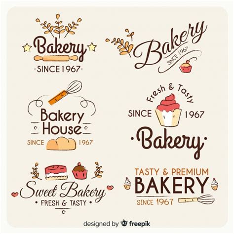 Brandcrowd logo maker is easy to use and allows you full customization to get the bakery logo you want! Bakery logo collection Vector | Free Download
