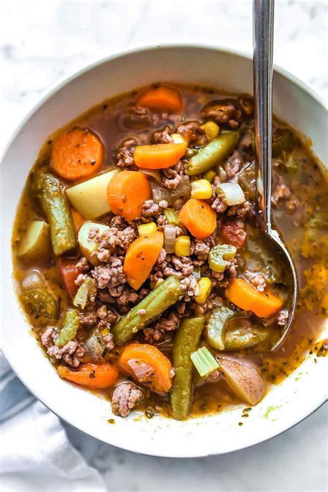 Easy Hamburger Soup With Vegetables