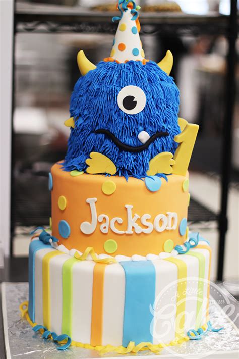 Monster Themed First Birthday Cake