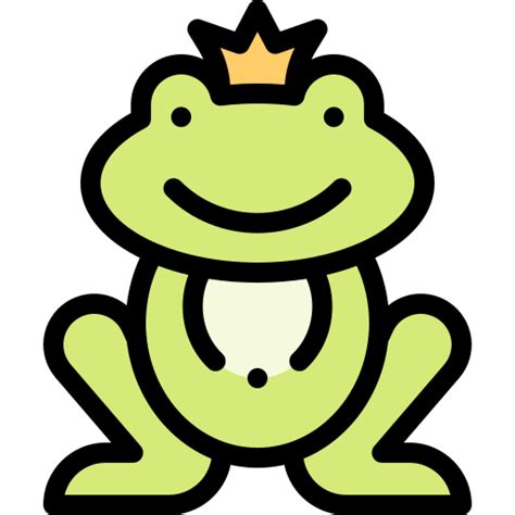 Frog Prince Detailed Rounded Lineal Color Icon