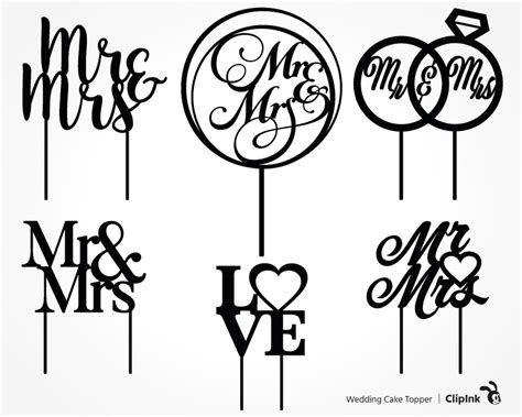 Wedding Cake Topper Svg Mrandmrs Svg Svg Png Eps Dxf Pdf Clipink