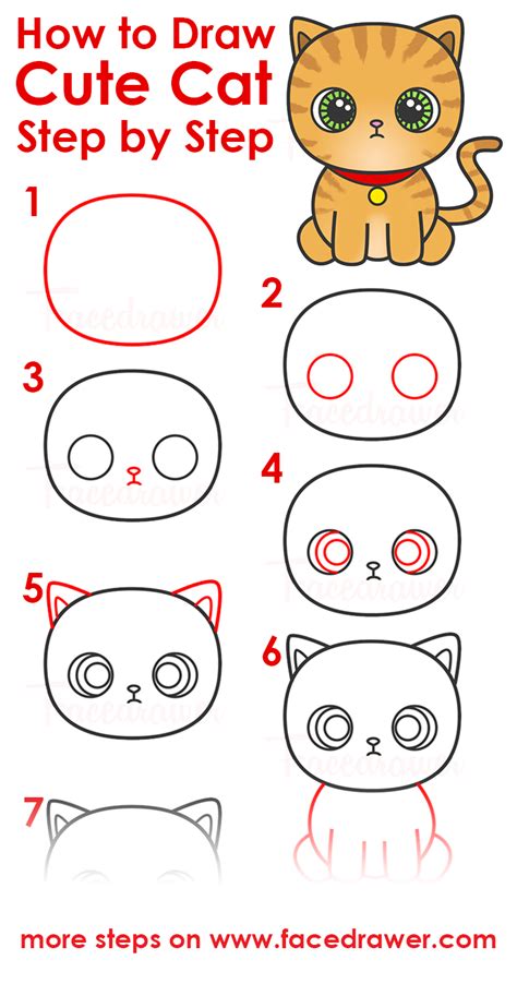 Easy Cat Drawing Step By Step At Explore