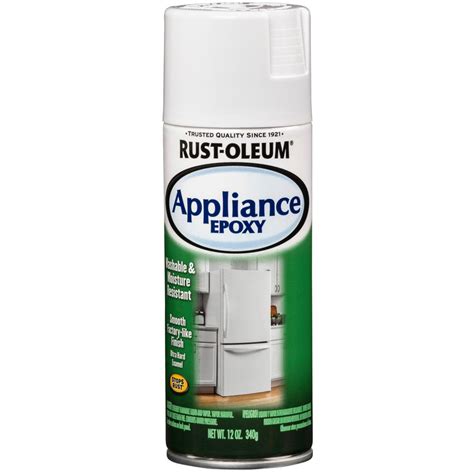 Also, it can be used both indoors and outdoors for versatility. 12 oz. White Spray Paint Waterproof White Appliance Epoxy ...