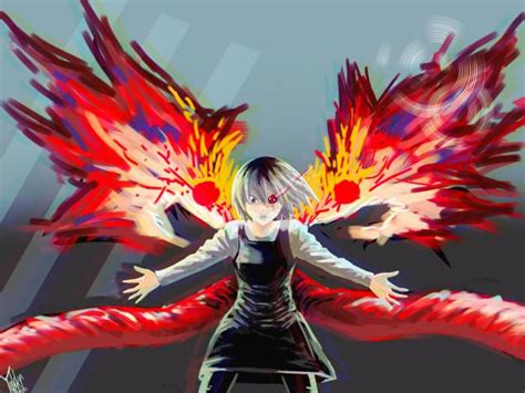 Commission for touka from tokyo ghoul with her full kagune (wings). Tokyo Ghoul Re: - Ichika Kaneki HD wallpaper download