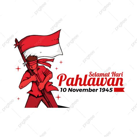 Handgezeichnet Hari Pahlawan Nasional Illustration Pahlawan Hari