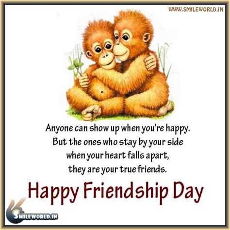 A collection of meaningful friendship quotes and sayings to remind you how special friends are. Happy Friendship Day Special 5 Quotes in English - SmileWorld