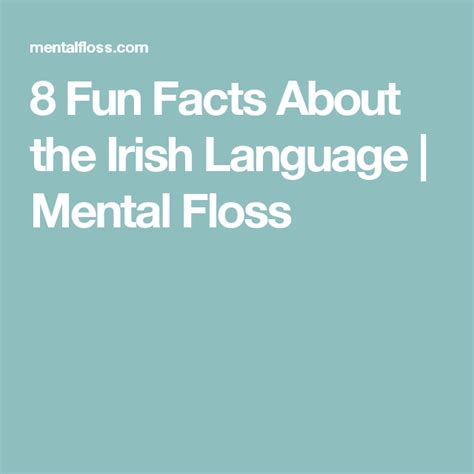 8 Fun Facts About The Irish Language Irish Language Fun