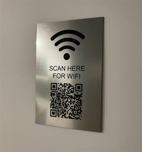 Wifi Qr Code Scan To Connect Self Adhesive Sign Scan For Wifi Guest