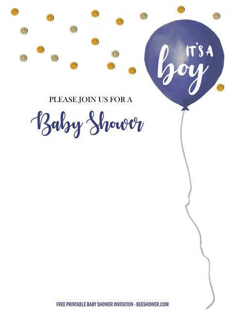 Free Its A Boy Baby Shower Invitation Templates Free Printable Baby