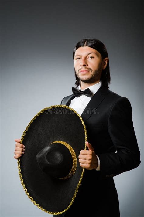 The Young Mexican Man Wearing Sombrero Stock Photo Image Of Spanish