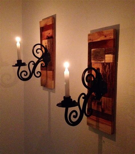 Reclaimed Pallet Wall Candle Holders 99 Pallets