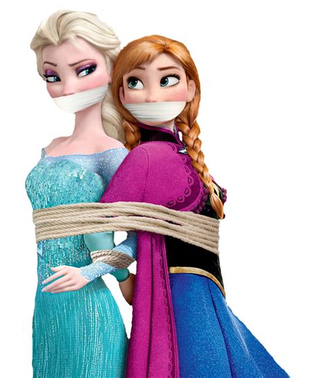 Frozen Elsa Anna Tied Up And Gagged 1 By Somebadi On Deviantart