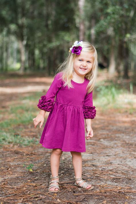 Fall Ruffle Dress Childrens Clothing Boutique Mother Daughter