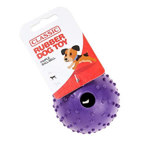 Purple Rubber Dog Pimple Ball With Bell Little Pet Warehouse